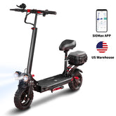 1200W Foldable Electric Scooter for Adults – 34mph Max Speed, 37 Miles Range, Dual Suspension, 11'' Off-Road Tires, APP Control, LCD Display, Storage Case
